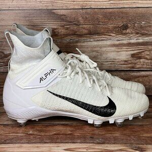 Nike Alpha Menace Elite 2 Flyknit Football Cleats CI1530-100 White Men's Sizes